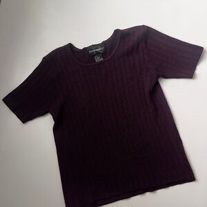 Requirements Deep Purple Knit short sleeve Sweater